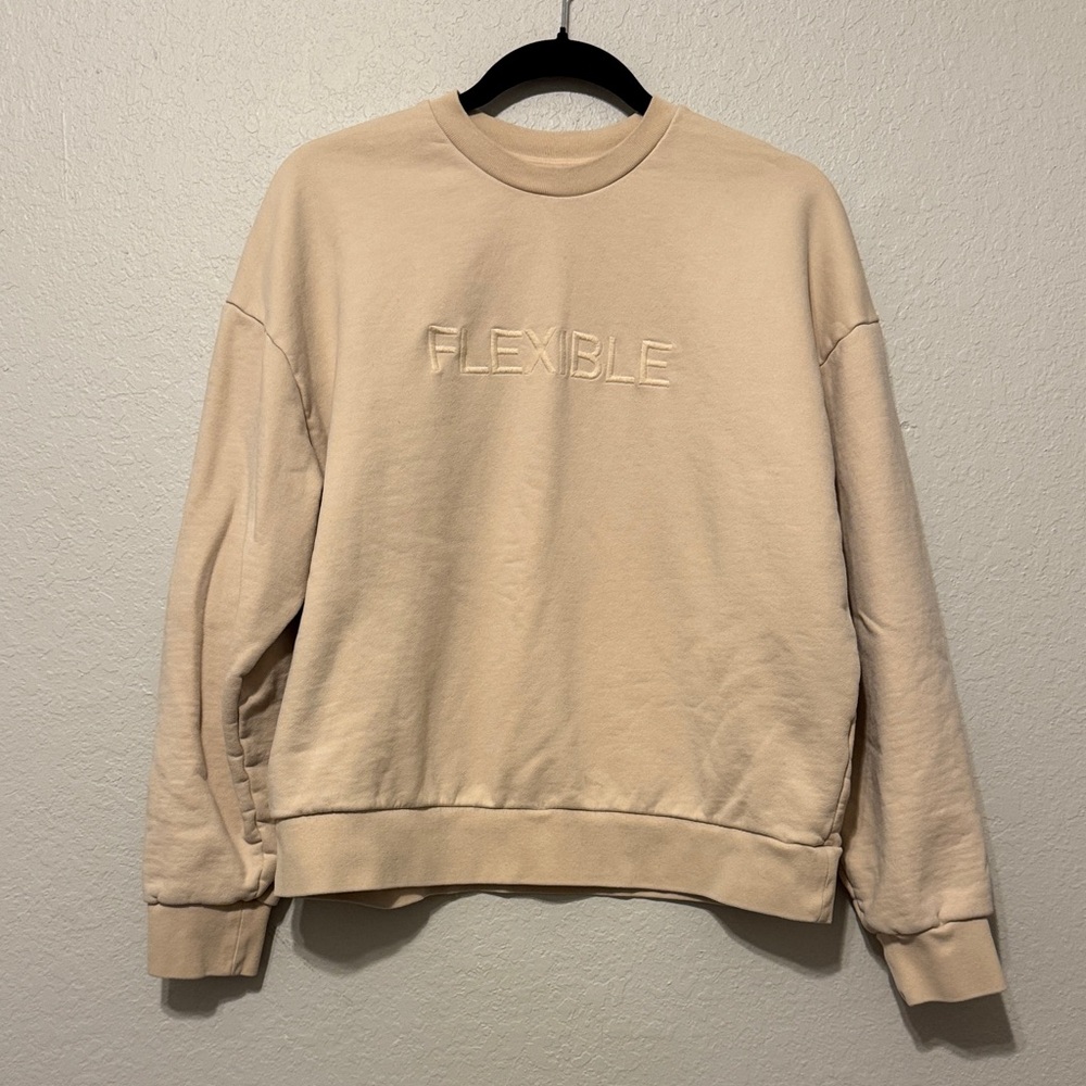 Pangaia “Flexible” Beige Crewneck Sweatshirt